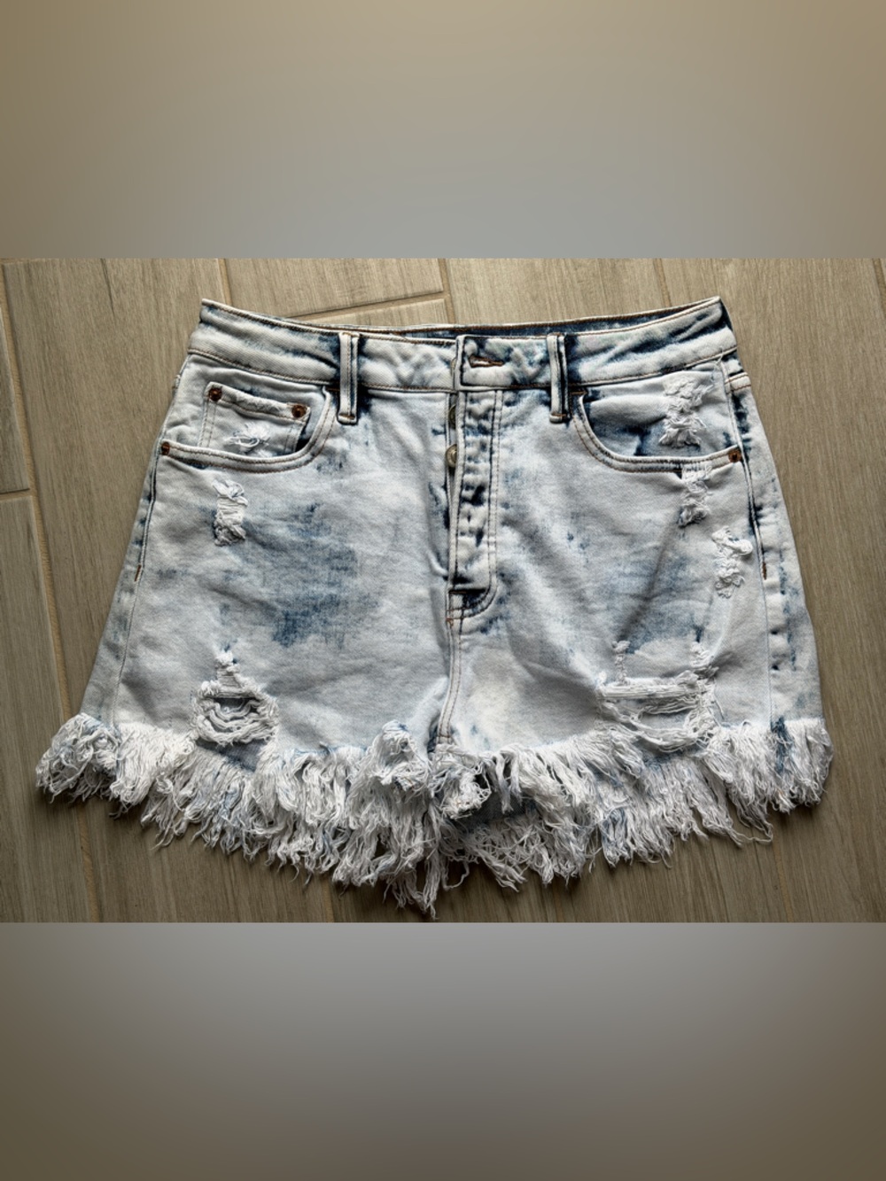 I&M Black Label Distressed Frayed Denim Shorts Size Large NWOT